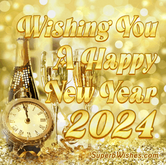 Wishing You a Happy New Year 2024 GIF