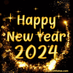 Happy New Year 2024 With Animated Stardust GIF