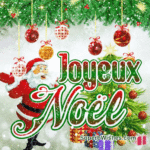 Père Noël avec des cadeaux de Noël Image GIF