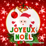 Joyeux Noël GIF avec des étoiles scintillantes animées