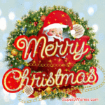 Santa Claus Merry Christmas Animated GIF