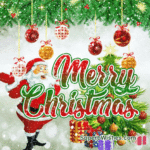Santa Claus With Christmas Gifts GIF Image
