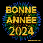 Brillant et coloré Bonne Année 2024 GIF