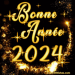 Bonne Année 2024 avec Stardust GIF animé