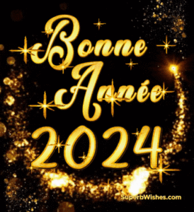 Bonne Année 2024 avec Stardust GIF animé