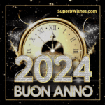 Impressionante Capodanno 2024 orologio GIF animata