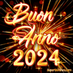 Bella immagine GIF animata Buon Anno 2024