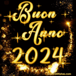 Felice Anno Nuovo 2024 con GIF Stardust animata