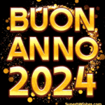 Elegante dorato Buon Anno 2024 GIF