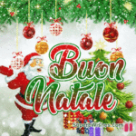 Immagine GIF di Babbo Natale con i regali di Natale