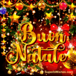 Buon Natale con le stelle cadenti GIF