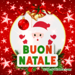 GIF di Buon Natale con stelle scintillanti animato