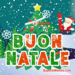 GIF animato con fiocchi di neve di Natale