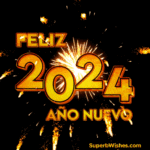 Fogos de artifício fantásticos Feliz Ano Novo 2024 GIF