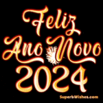 Fogos de artifício magníficos Feliz Ano Novo 2024 GIF