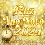 Desejando lhe um Feliz Ano Novo 2024 GIF