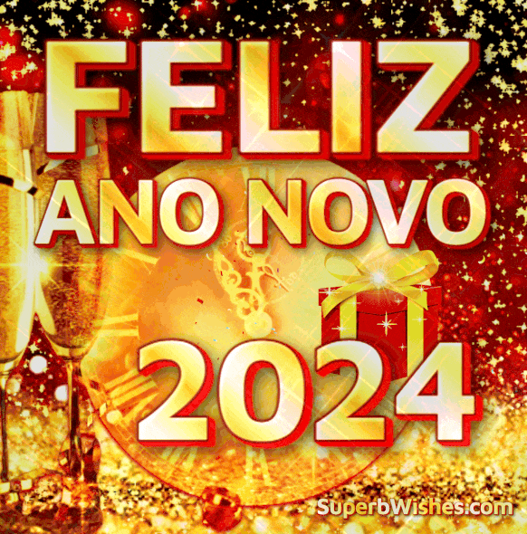 Criar Feliz Ano Novo 2024 GIF Personalizado Especial - Fácil & Grátis