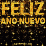 Estrellas espumoso Feliz Año Nuevo 2024 GIF animado