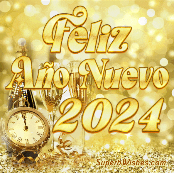 Te deseo un Feliz Año Nuevo 2024 GIF