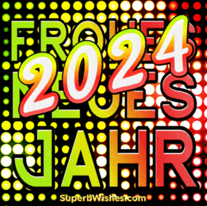 Erstaunlich Frohes neues Jahr 2024 Party Lichter GIF