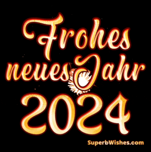 Herrliches Feuerwerk Frohes neues Jahr 2024 GIF
