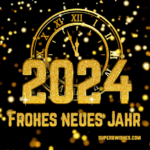 Atemberaubende animierte GIF Uhr für das neue Jahr 2024