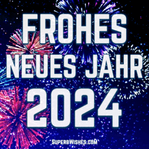 Feuerwerk in vielen Farben Animierte Neujahrswünsche 2024