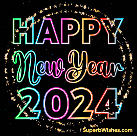 Gorgeous Animated Happy New Year Greetings 2024