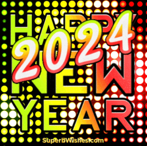 Amazing Happy New Year 2024 Party Lights GIF