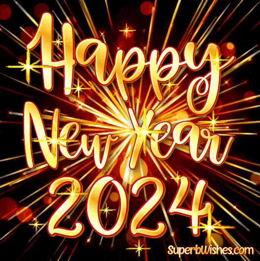 Lovely Happy New Year 2024 Animated GIF Image