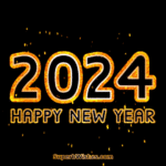 Great Fireworks Happy New Year 2024 GIF