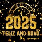 Relógio GIF animado impressionante para o Ano Novo 2025