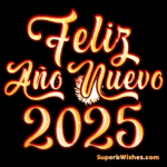 Magníficos fuegos artificiales Feliz Año Nuevo 2025 GIF