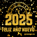 Impresionante reloj GIF animado para el Año Nuevo 2025