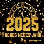 Atemberaubende animierte GIF Uhr für das neue Jahr 2025