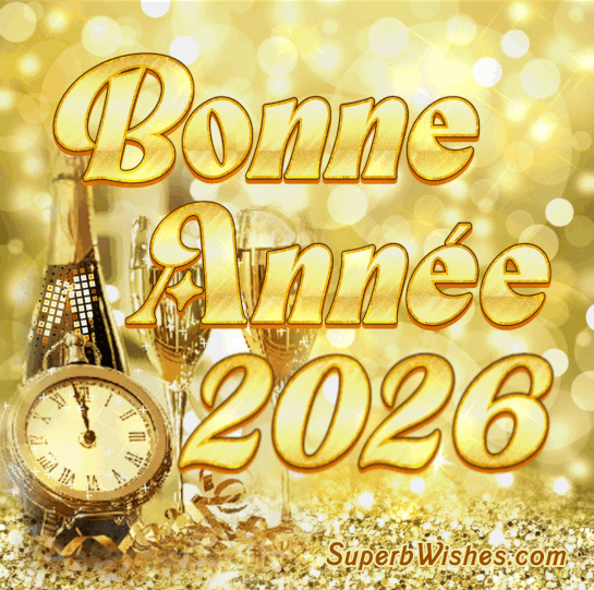 Vous souhaitant une Bonne Année 2026 GIF