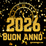 Splendido orologio GIF animato per il nuovo anno 2026