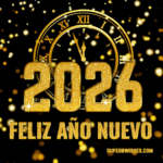 Impresionante reloj GIF animado para el Año Nuevo 2026