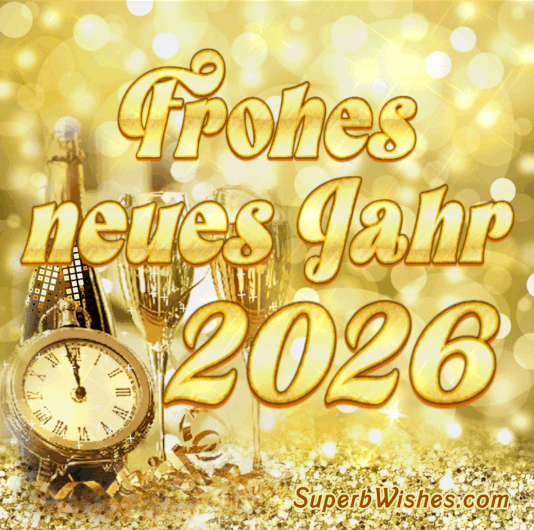 Ich wünsche Ihnen ein Frohes neues Jahr 2026 GIF