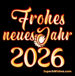 Herrliches Feuerwerk Frohes neues Jahr 2026 GIF