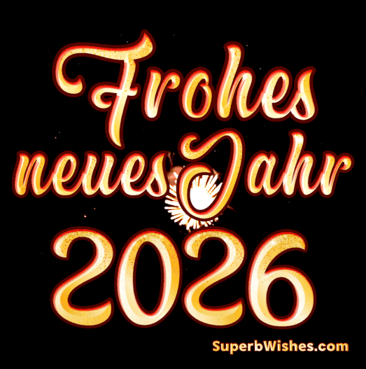 Herrliches Feuerwerk Frohes neues Jahr 2026 GIF