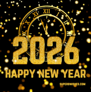 Stunning Animated GIF Clock for the New Year 2026